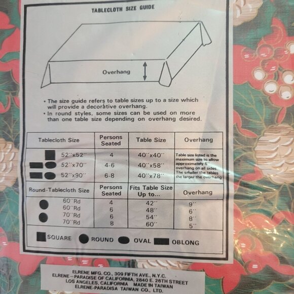 Holiday Flannelback Tablecloth 52" x 102" Oblong Styled By Lisa - Picture 5 of 6